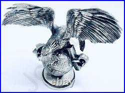 3.9 oz Hand Poured Silver Bar Marines Logo. 999+ Fine Statue by Gold Spartan