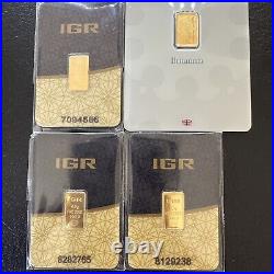 3 Grams Britannia & IGR. 9999 Fine Gold Bar Carded Sealed