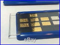 3 Grams Gold Silver Platinum Element Card Valcambi Combibar Bars. 999 Fine 1g