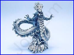 3 oz Hand Poured 99.9% Fine Pure Silver 3D Bar Asian Dragon by Gold Spartan