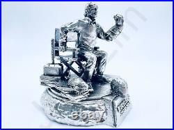 3 oz Hand Poured Silver Bar 999+ Fine Statue 3D Stan Lee Marvel Gold Spartan