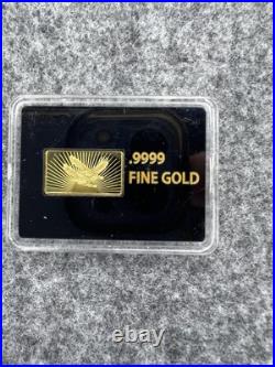 3x 1-Gram Gold Bars. 9999 Fine Gold PAMP Suisse, U. S. Mint, Essayeur Fondeur 3x 1-Gram Gold Bars. 9999 Fine Gold PAMP Suisse, U. S. Mint, Essayeur Fondeur