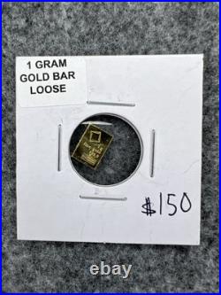 3x 1-Gram Gold Bars. 9999 Fine Gold PAMP Suisse, U. S. Mint, Essayeur Fondeur 3x 1-Gram Gold Bars. 9999 Fine Gold PAMP Suisse, U. S. Mint, Essayeur Fondeur