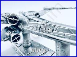 4.1 oz Hand Poured Silver Bar 999+ Fine Statue X-Wing Star Wars -Gold Spartan