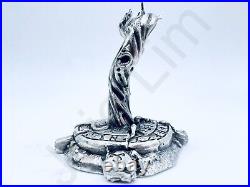 4.8 oz Hand Poured 999 Fine Silver Bar Statue Tree Of Life by The Gold Spartan