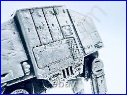 4.8 oz Hand Poured Silver Bar. 999+ Fine 3D AT-AT Star Wars by Gold Spartan