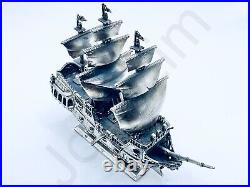 4.8 oz Hand Poured Silver Bar. 999+ Fine Statue Pirate Ship v2 Gold Spartan