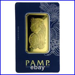 50 Gram Pamp Suisse. 9999 Fine Gold Bar Fortuna Veriscan