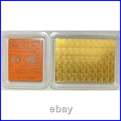 50 X 1 gram Gold CombiBarT Valcambi Suisse. 9999 Fine Gold (In Assay Card)
