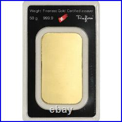 50 gram Gold Bar Argor Heraeus 999.9 Fine in Assay