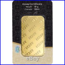 50 gram IGR Gold Bar Istanbul Gold Refinery 999.9 Fine in Sealed Assay