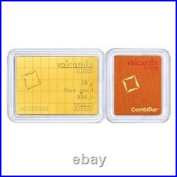 50 x 1 gram Gold Valcambi CombiBar. 9999 Fine (In Assay)
