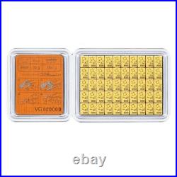 50 x 1 gram Gold Valcambi CombiBar. 9999 Fine (In Assay)