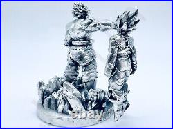 5.2 oz Hand Poured Silver Bar 999 Fine Goku Vs Broly Dragon Ball by Gold Spartan