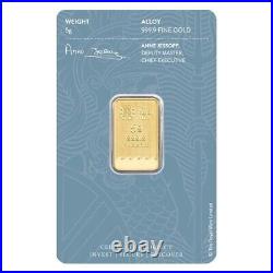 5 Gram Britannia Gold Bar. 9999 Fine (In Assay)