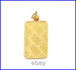 5 Gram Credit Suisse. 9999 Fine Gold Bar Set in Solid 14K Yellow gold bezel 5 Gram Credit Suisse. 9999 Fine Gold Bar Set in Solid 14K Yellow gold bezel