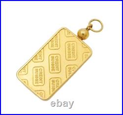 5 Gram Credit Suisse. 9999 Fine Gold Bar Set in Solid 14K Yellow gold bezel 5 Gram Credit Suisse. 9999 Fine Gold Bar Set in Solid 14K Yellow gold bezel