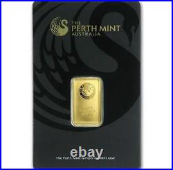 5 Gram Gold Bar Perth Mint. 999 Fine in Assay