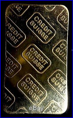 5 Gram Solid Fine Gold Bar Suisse Credit 999.9