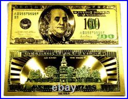 5 Troy Ounce. 999 Fine Silver Morgan Bar Bu + (3) 99.9% 24k Gold $100 Bills