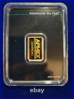 5 g Grams APMEX. 9999 Fine Gold Bullion Bar Sealed on Card VERIFIED