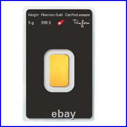 5 gram Gold Bar Argor Heraeus Gold Bar 999.9 Fine in Assay Card 5 gram Gold Bar Argor Heraeus Gold Bar 999.9 Fine in Assay Card