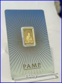 5 gram Gold Bar PAMP Suisse BUDDHA 999.9 Fine in Sealed Assay