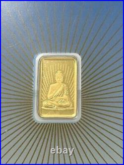 5 gram Gold Bar PAMP Suisse BUDDHA 999.9 Fine in Sealed Assay