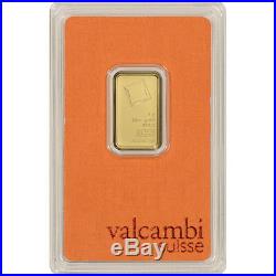 5 gram Gold Bar Valcambi Suisse 999.9 Fine in Sealed Assay