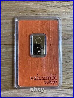 5 gram Gold Bar Valcambi Suisse 999.9 Fine in Sealed Assay