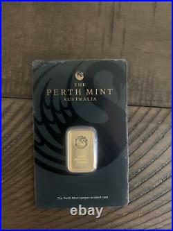 5 gram Gold Bullion Investment Bar Perth Mint Certified Australia 99.99% Fine