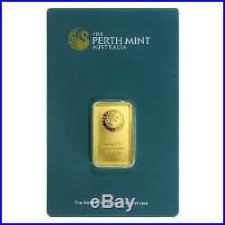 5 gram Perth Mint Gold Bar. 9999 Fine (In Assay)