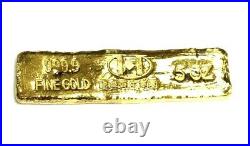 5 oz Gold Bar 999.9 Fine gold