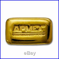 5 oz Gold Bar Cast-Poured APMEX. 9999 Fine Gold Bar