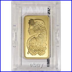 5 oz Gold Bar PAMP Suisse Fortuna 999.9 Fine in Case with Assay