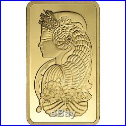 5 oz. Gold Bar PAMP Suisse Fortuna 999.9 Fine in Case with Assay