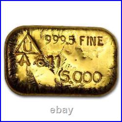 5 oz Gold Bar Secondary Market (. 9995 Fine)