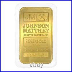 5 oz Johnson Matthey Gold Bar. 9999 Fine (Secondary Market)