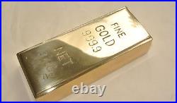 6 pieces BRASS Fake fine GOLD bullion Bar paper weight 6 heavy polished 999.9B