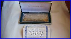 8 TROY Ounce Washington Mint with COA Gold Rush 999 Fine Silver 24K Gold Plate 1/2