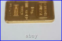 999.9 Fine Gold 10 Grams Credit Suisse Ingot 24K Gold Bar CHI Essayeur #952677