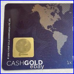 999.9 Fine Gold Bar 1 gram Cash Gold
