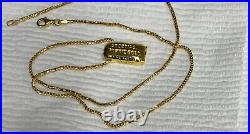 999 Fine Gold Bar Necklace sreetips