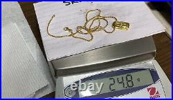 999 Fine Gold Bar Necklace sreetips