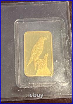 999 Fine Gold Credit Suisse 5g Bar RARE Bird History Art Bar 379202