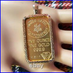 9ct gold New bullion bar bezel for one ounce fine gold ingot