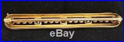 AJ Hedges Art Nouveau 14k Gold Enamel Sapphire Pearl Brooch Bar Pin-Antique Pin