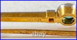 ANTIQUE PLATINUM DIAMONDS SAPPHIRES PEARL 3 Bar Brooch Pin C1920s