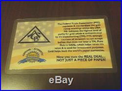 Acb Gold (100 Pack) 24k Solid Bullion Minted 1grain Bars 9999 Fine Certificate