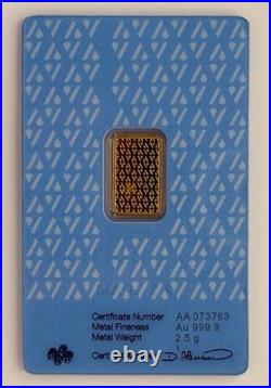 Acre Gold Limited Edition 2.5 g Gold Bar 999.9 Fine (Sealed Assay) Acre Gold Limited Edition 2.5 g Gold Bar 999.9 Fine (Sealed Assay)